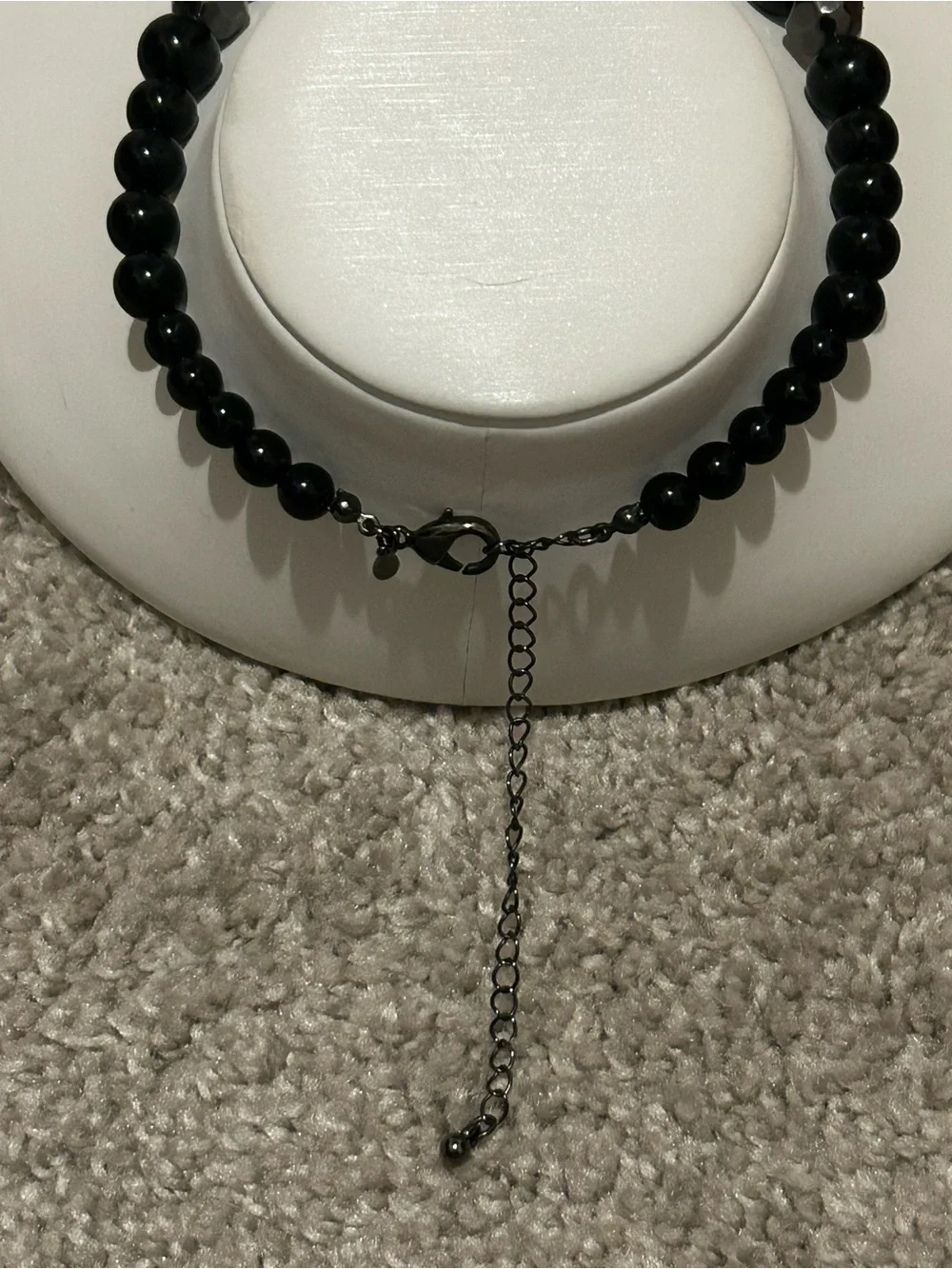 Premier Designs Vintage Black Statement Flower Pendant, Necklace and bracelet